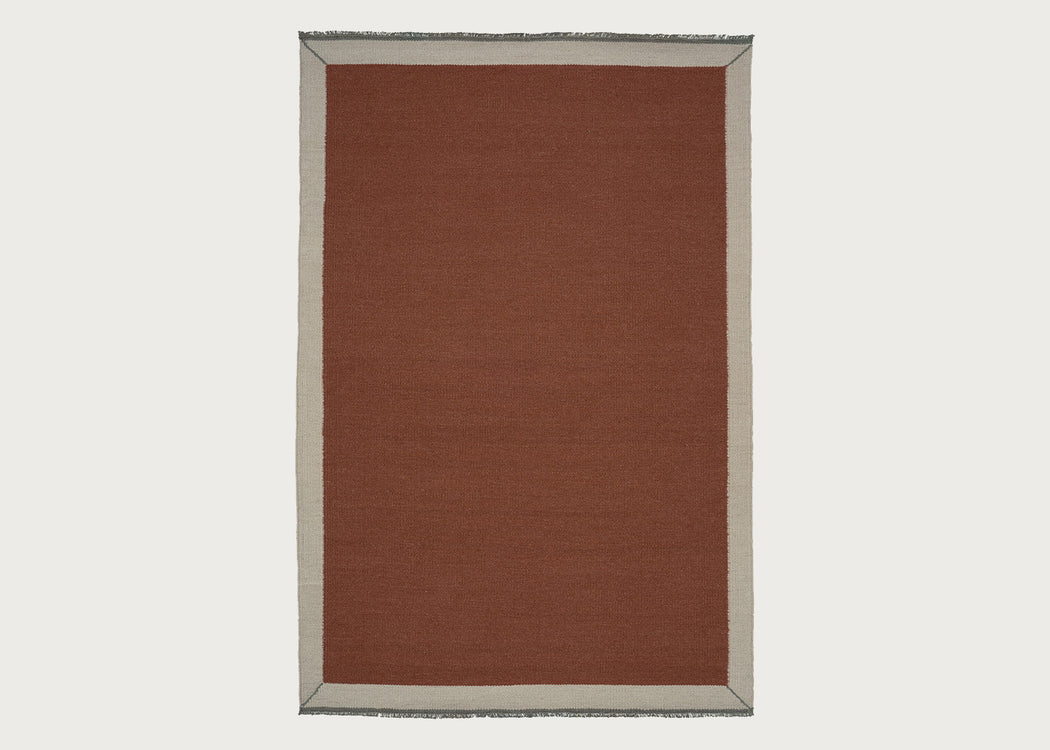 Lume Frame Rug Burnt Amber