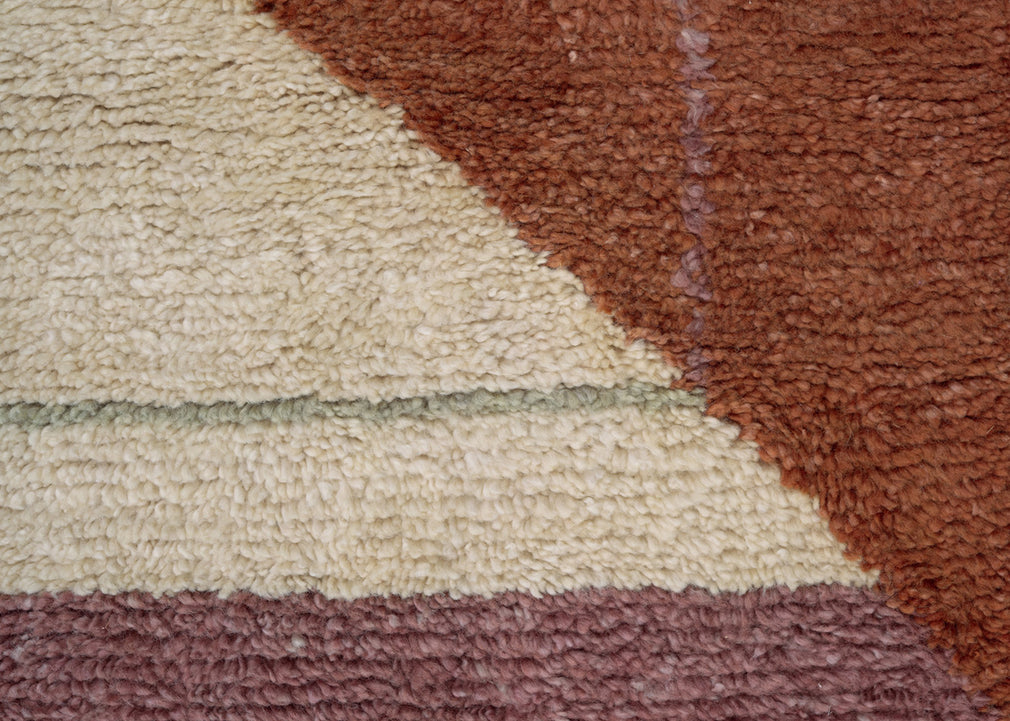 Optical Echo Hand Knotted Rug Ruby