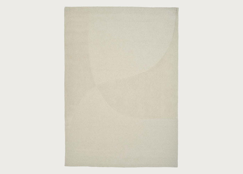 Split Plains Rug White