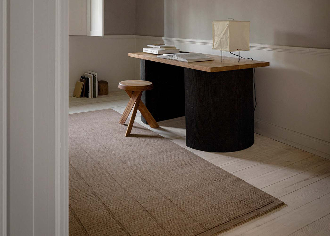 Woven Tatami Rug Mustard