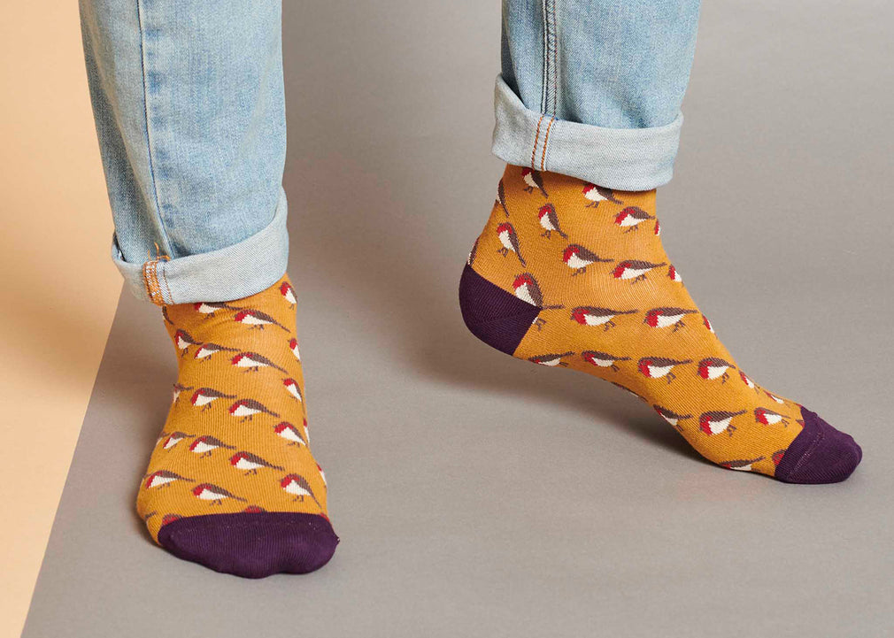 Mens Organic Cotton Socks Robin Ginger