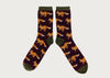 Mens Lambswool Socks Running Fox Aniseed