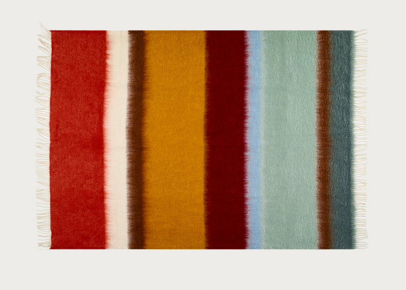 Mohair Stripe Throw Matisse Horizon