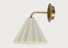 Monroe Porcelain Wall Light White & Brushed Gold