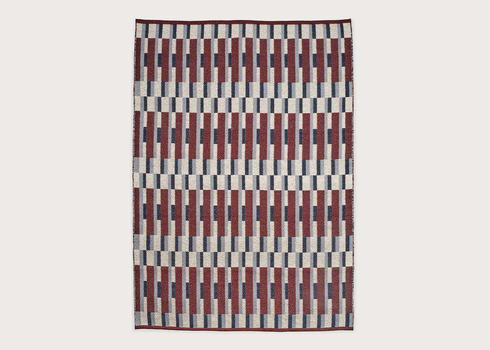 Offset Rug Burgundy