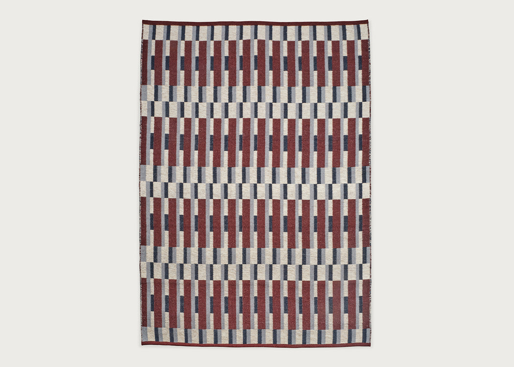 Offset Rug Burgundy