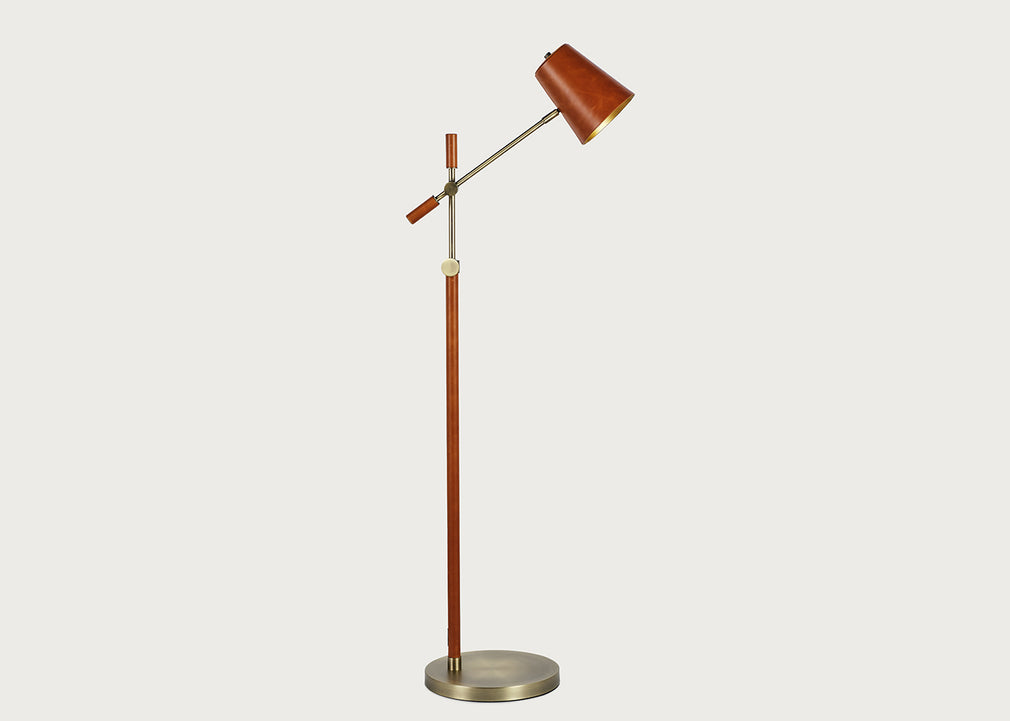 Orwell Leather Floor Lamp