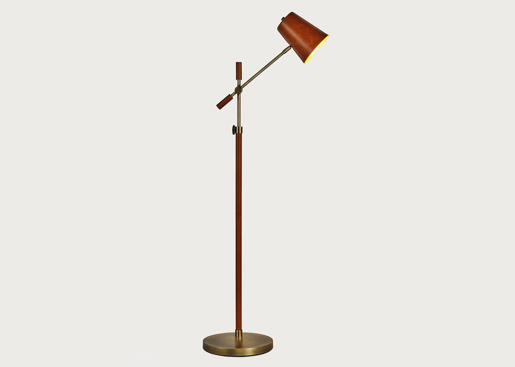 Orwell Leather Floor Lamp