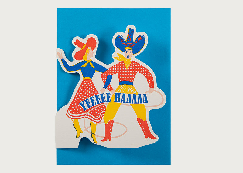 Yee Ha Cut Out Card