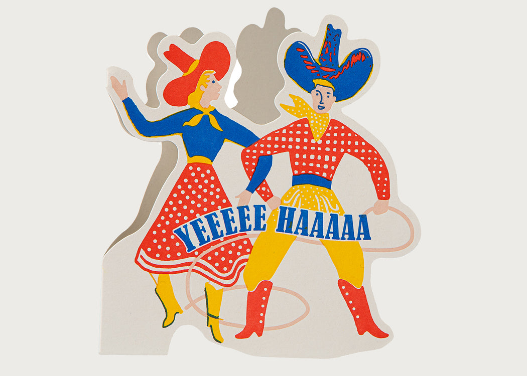 Yee Ha Cut Out Card