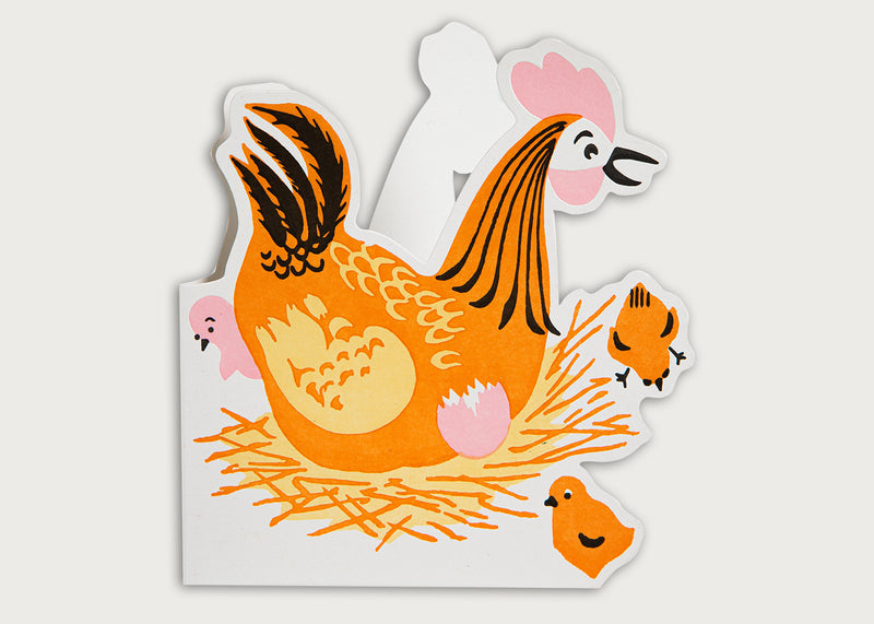 Mother Hen Cut Out Card