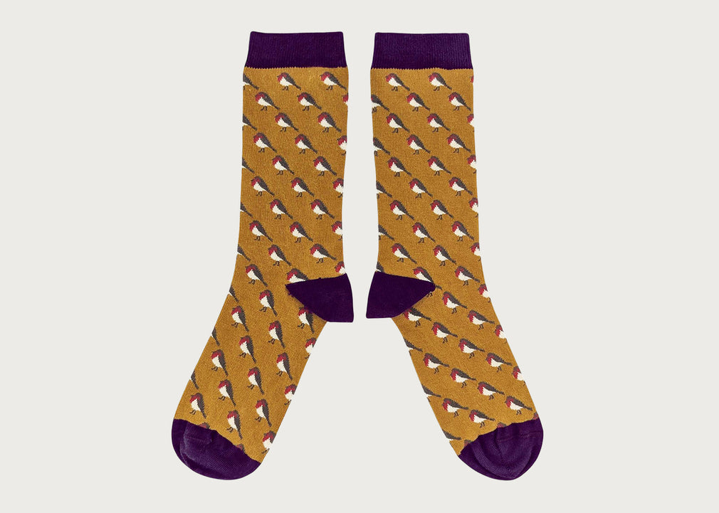 Mens Organic Cotton Socks Robin Ginger