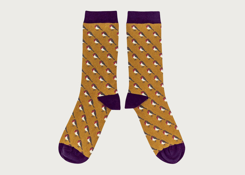 Mens Organic Cotton Socks Robin Ginger