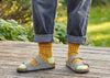 Lambswool Silk Socks Mustard & Mint (4-7)