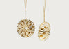 Spin Decoration Set of 2 White & Gold