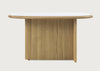 Suiseki Console Table Oak Carrara Marble
