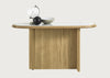 Suiseki Console Table Oak Carrara Marble