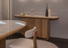 Suiseki Console Table Oak Carrara Marble