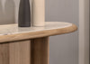 Suiseki Console Table Oak Carrara Marble