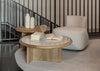 Suiseki Coffee Table Oak Carrara Marble