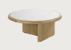 Suiseki Coffee Table Oak Carrara Marble