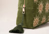 Sun Goddess Velvet Wash Bag Fern