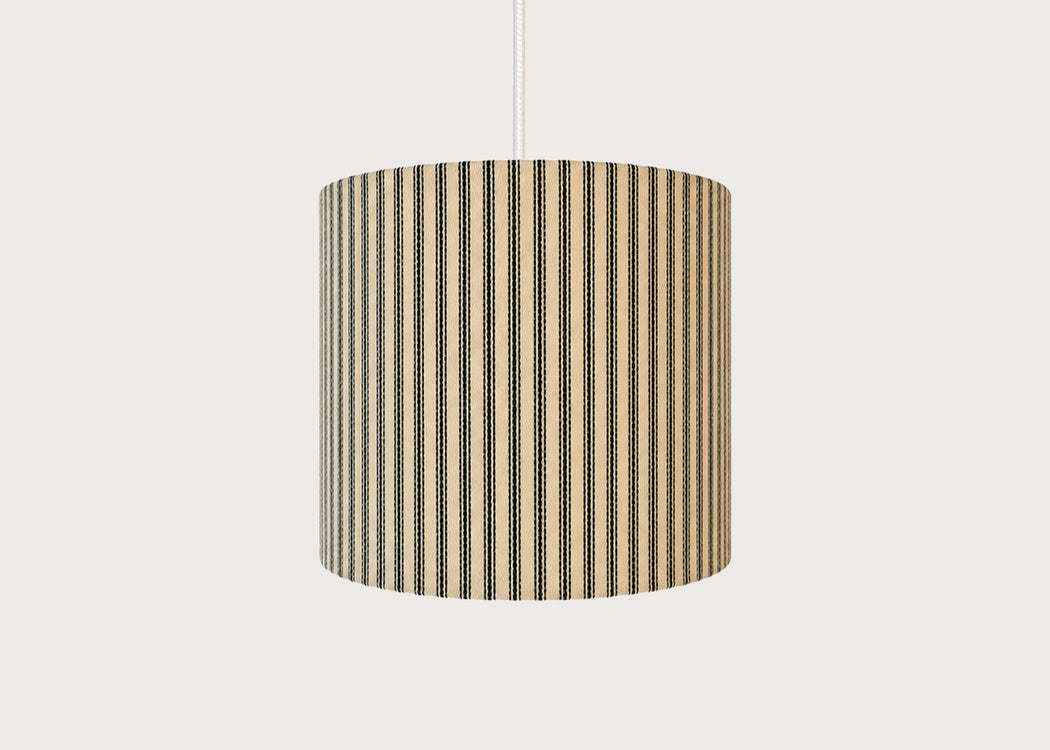 Ticking Stripe Lampshade Thin Natural/Black