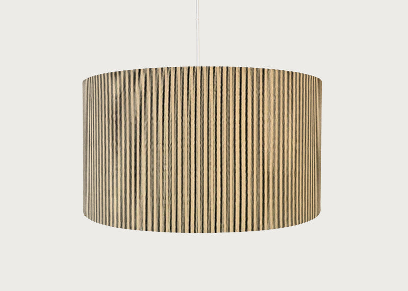 Ticking Stripe Lampshade Thin Natural/Black