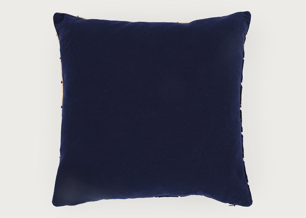 Triangle Embroidered Cushion Navy 45 x 45cm