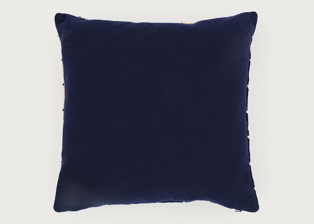 Triangle Embroidered Cushion Navy 45 x 45cm
