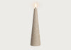 LED Cone Candle Champagne Glitter