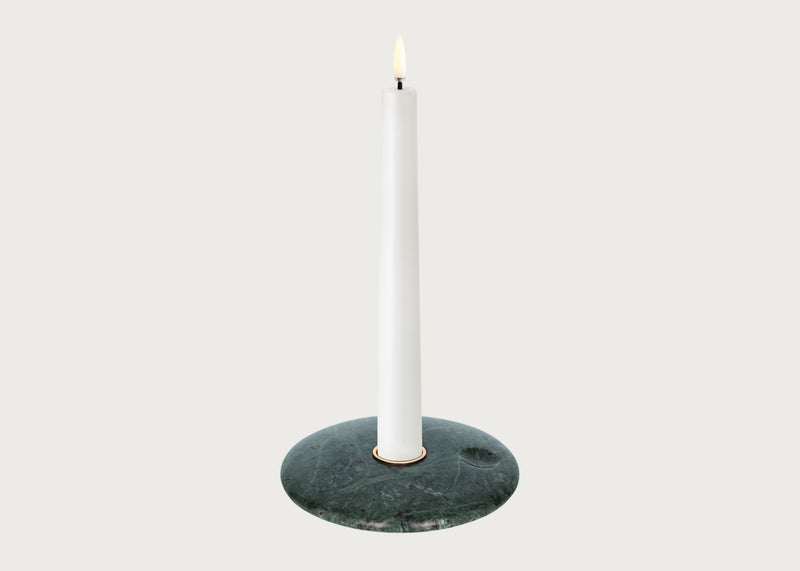 Chamber Candleholder Taper Green 11.6x2 cm