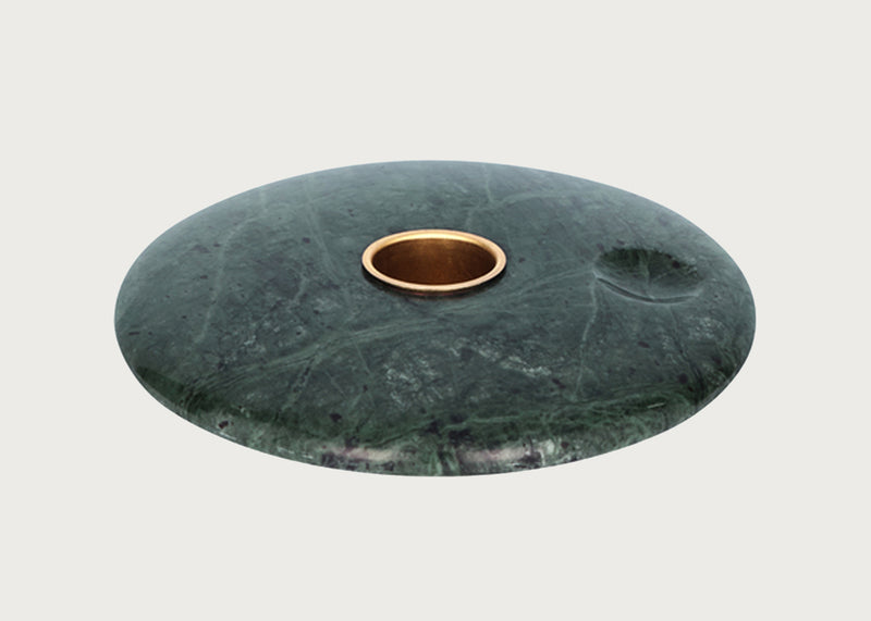 Chamber Candleholder Taper Green 11.6x2 cm