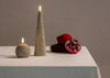 LED Cone Candle Champagne Glitter