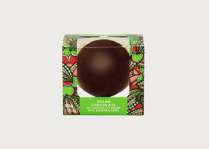 Dark Hot Chocolate Bombe with Vegan Marshmallows