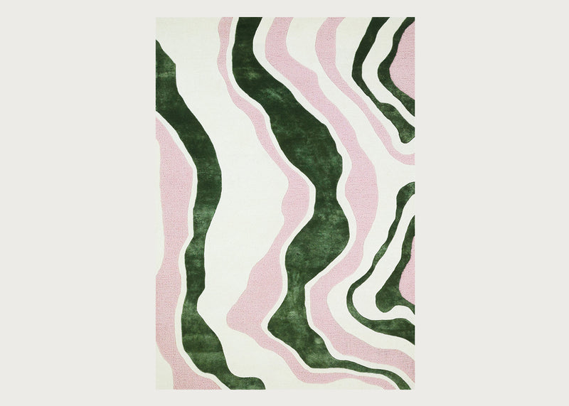 Virta White Green Rug