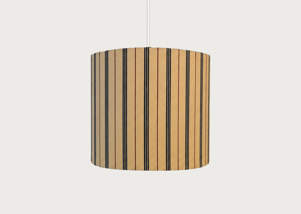 Ticking Stripe Lampshade Wide Red/Blue