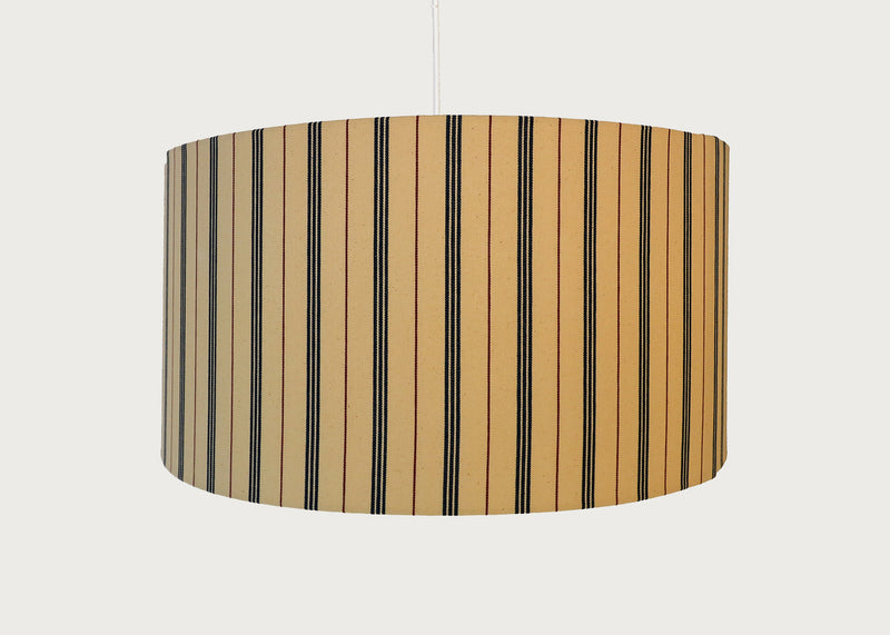 Ticking Stripe Lampshade Wide Red/Blue