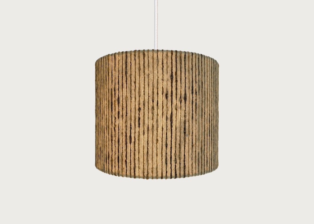 Wild Silk Striped Lampshade Pale Blue