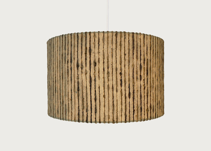 Wild Silk Striped Lampshade Pale Blue