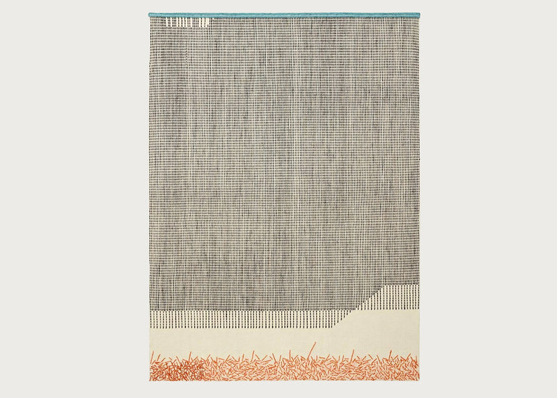 Backstitch Calm Rug Brick Red