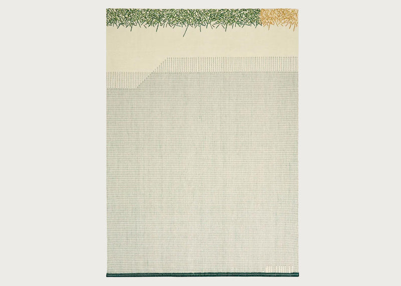 Backstitch Calm Rug Green