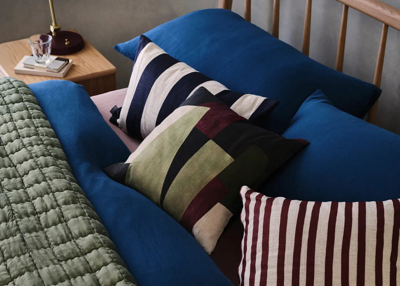 Organic Cotton Sateen Petrol Blue Duvet Cover
