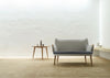 CH72 Sofa Frame Soaped Oak Upholstered in Melange 120 & 180