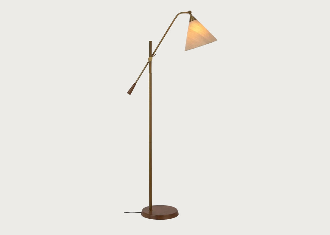 Dryden Floor Lamp Walnut/Natural