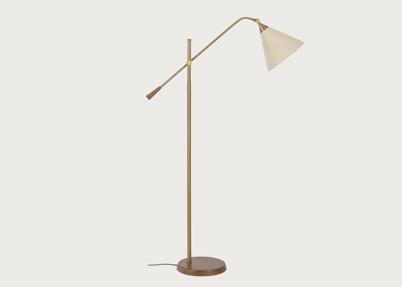 Dryden Floor Lamp Walnut/Natural