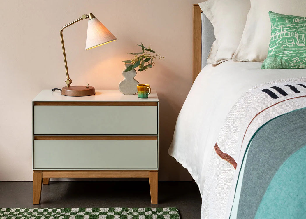 Lars Wide Bedside Table Cashmere