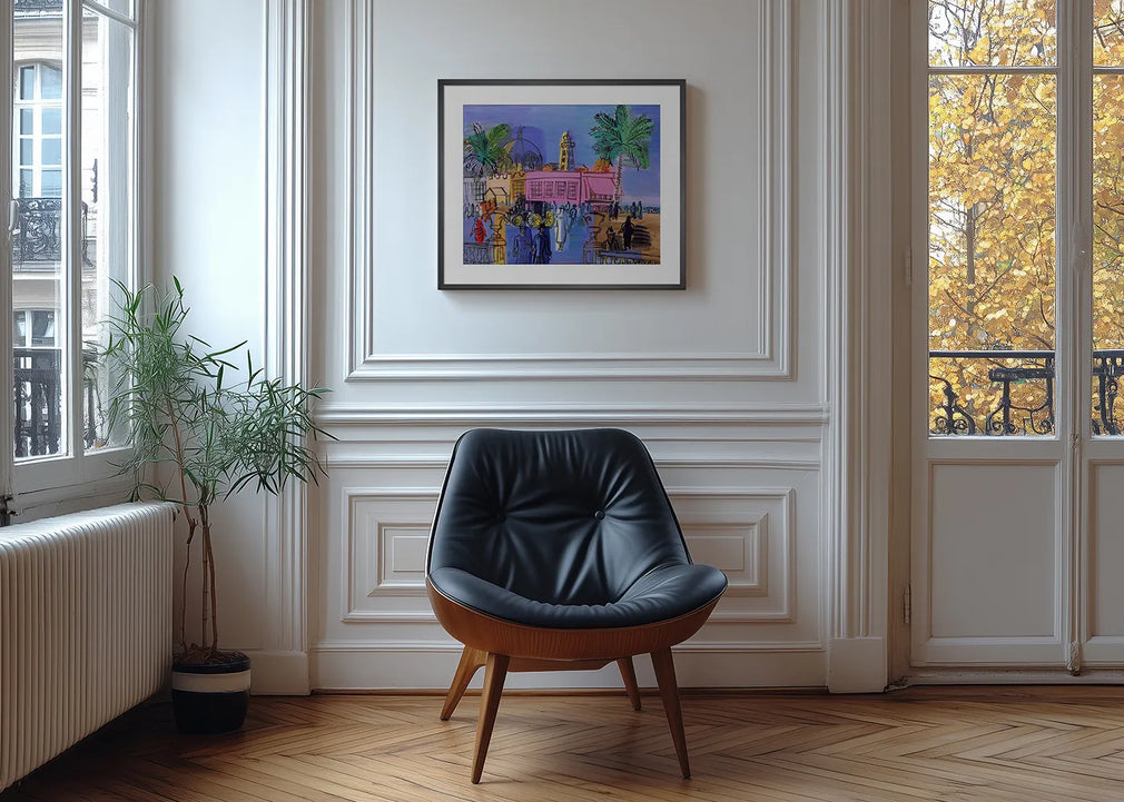 The Casino On The Jetty, Nice 1926 Framed Print 52 x 62cm