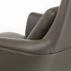 Grand Relax Chair & Ottoman Leather Umbra Grey Basic Dark Metal Base