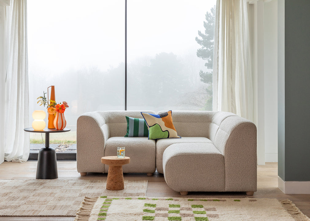 Lilli Left Hand Facing Curved Chaise Sofa